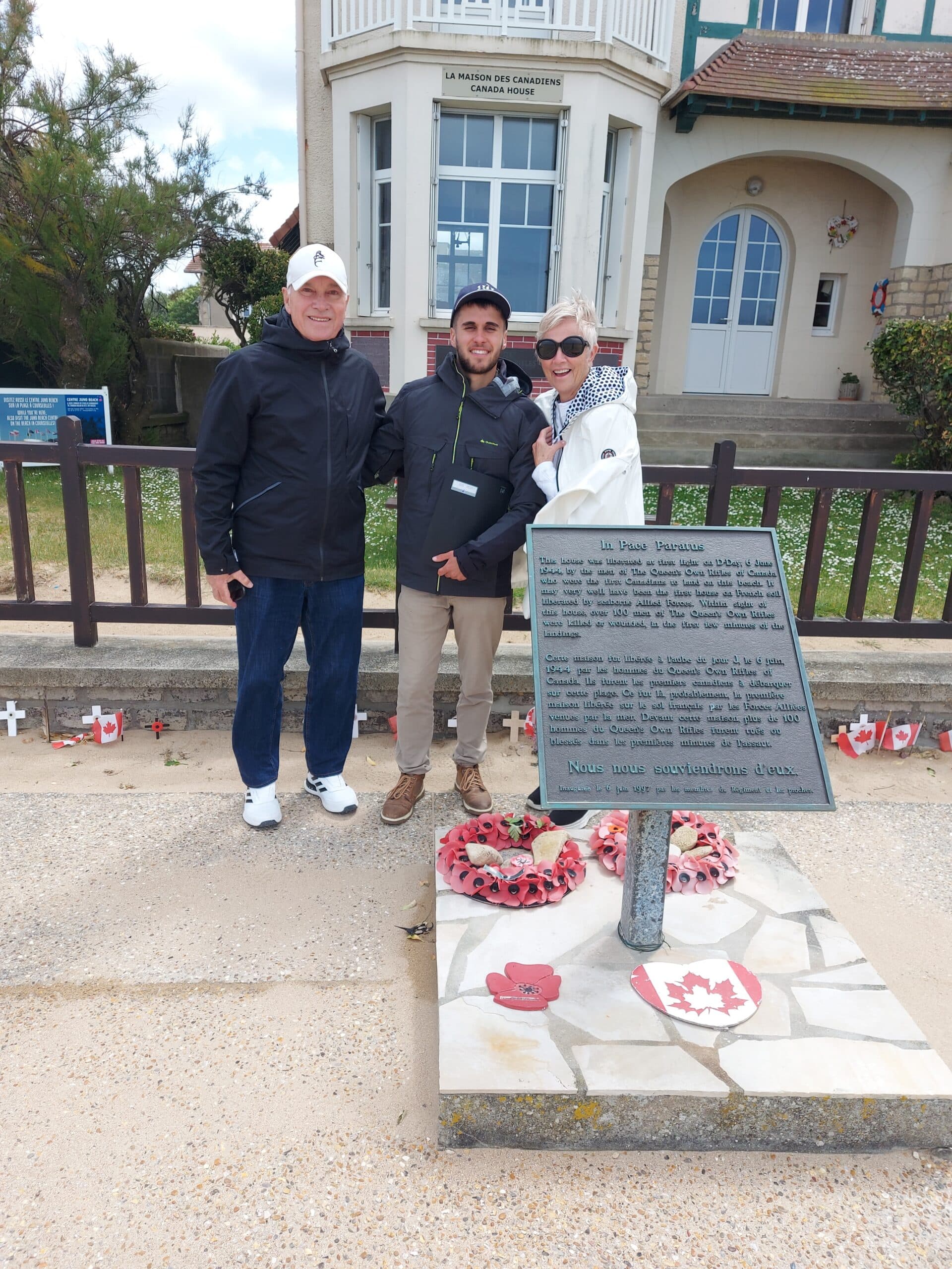 Dylan guiding in front of the Canadian House