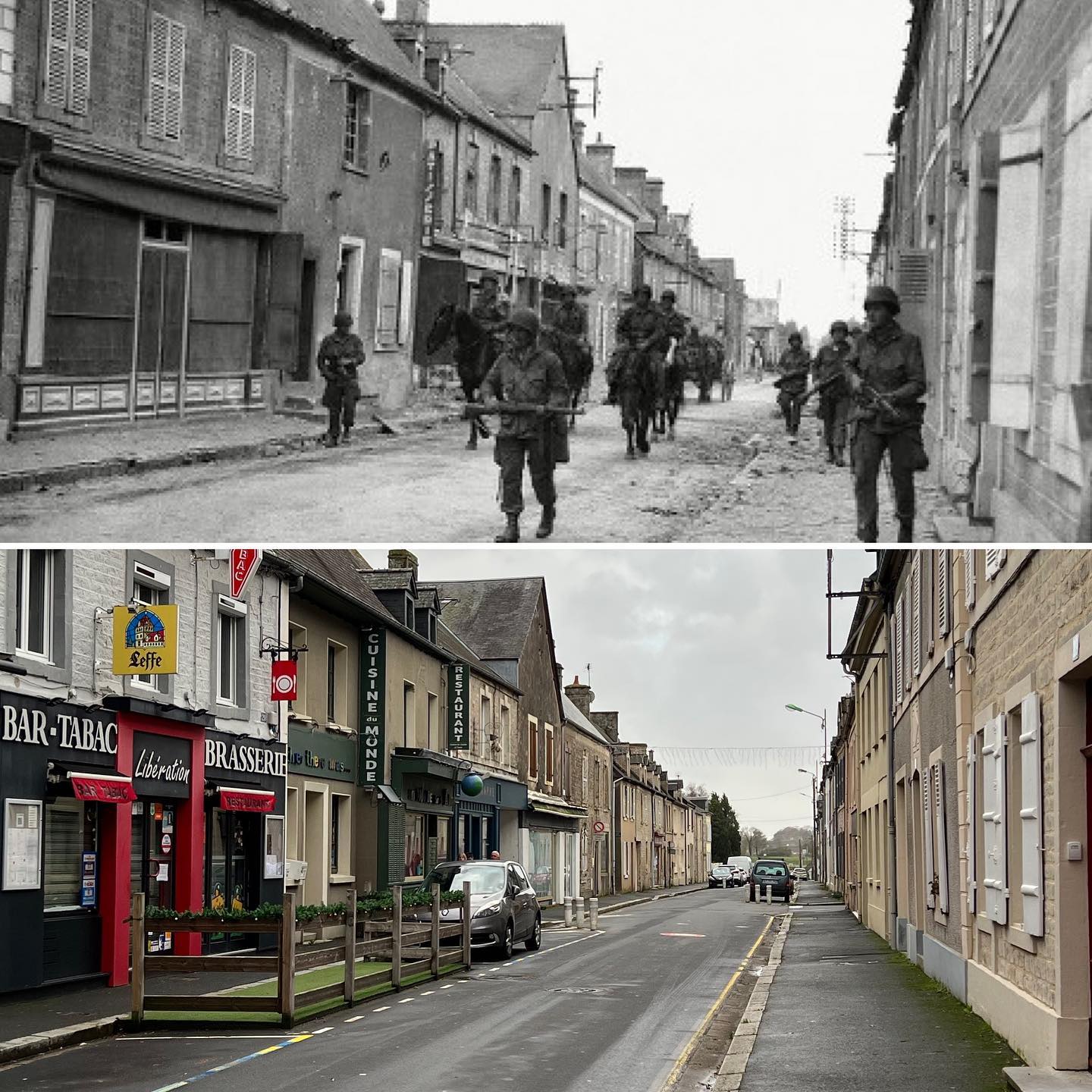 Then and Now with airborne troops